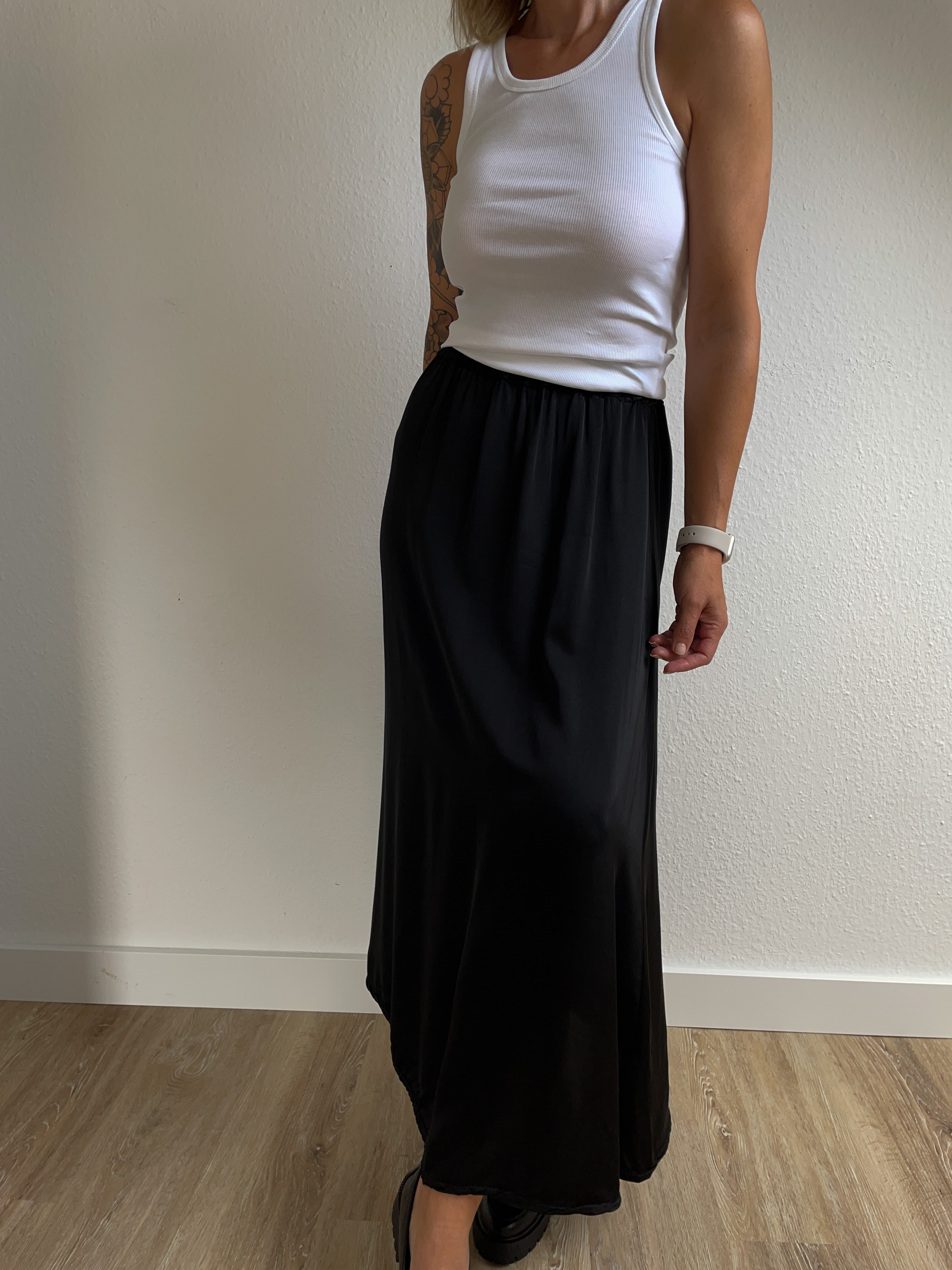 Satin Skirt Black Satin Skirt Black